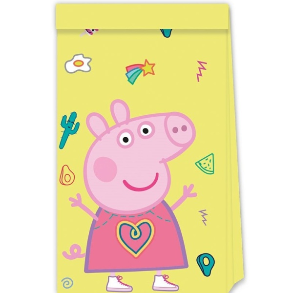 Pytlíky dárkové papírové Peppa Pig 22 cm 4 ks