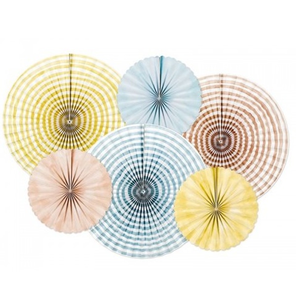 Summer time mix - Rozety dekorační 6 ks