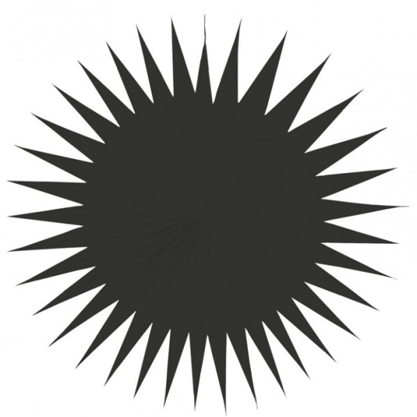 Rozety závěsná dekorace - černé 17 cm 3 ks