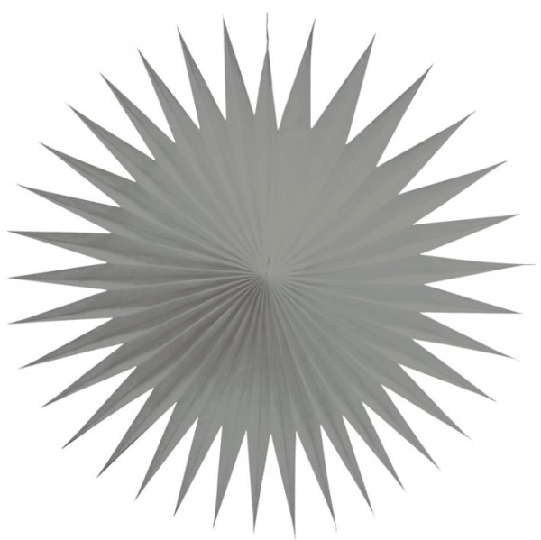 Rozety závěsná dekorace - šedé 17 cm 3 ks