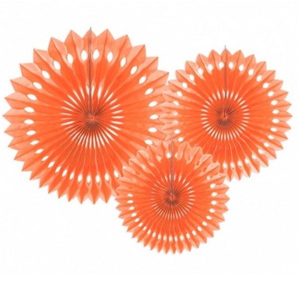 Rozety oranžové 3 ks