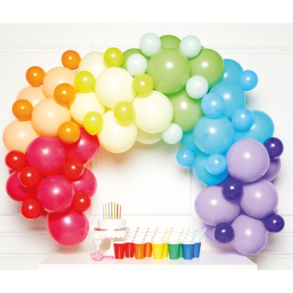 Sada balónků na balonkovou girlandu duhová 78 ks
