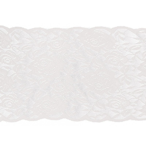 Šerpa stolová krajková bílá 17 cm x 5 m