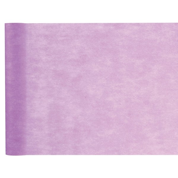 Šerpa / běhoun na stůl - netkaná textilie sv. fialová 10 m x 30 cm