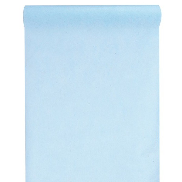 Šerpa / běhoun na stůl - netkaná textilie světle modrá 10 m x 30 cm