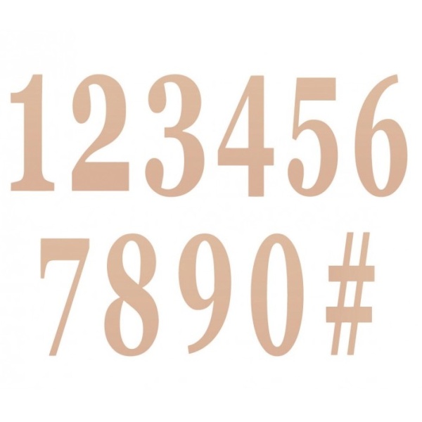 SET samolepicích písmen Rose Gold 13,5 cm 48 ks