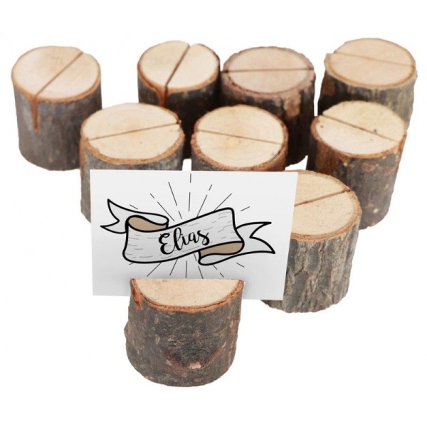 Špalíčky dřevěné se zářezem na jmenovku 9 ks