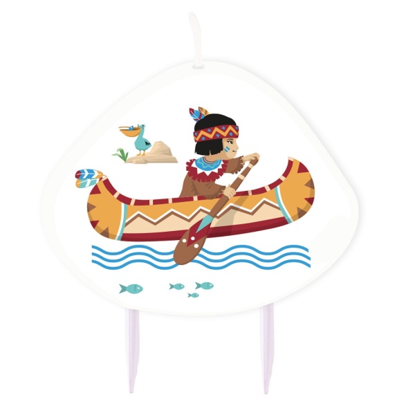 Indiánská party - Svíčka na dort