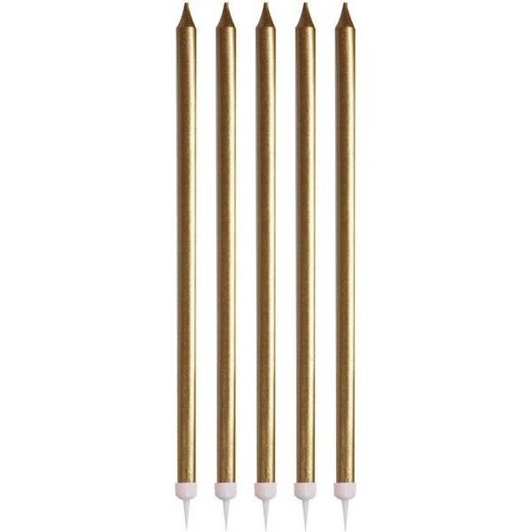 SVÍČKY dortové zlaté 24ks