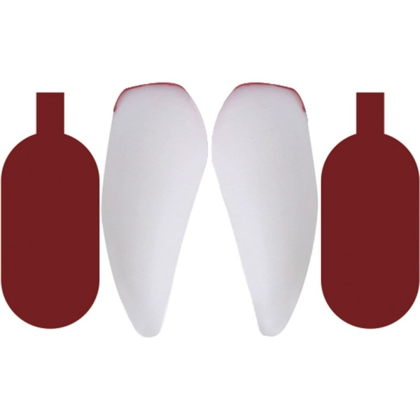 Halloween set upíří špičáky & krev 1,1 ml