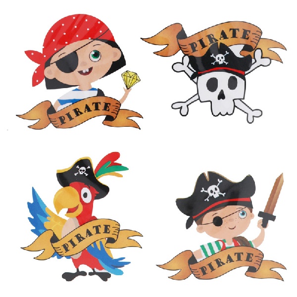 Pirátská party Malý pirát - Samolepky 16 ks