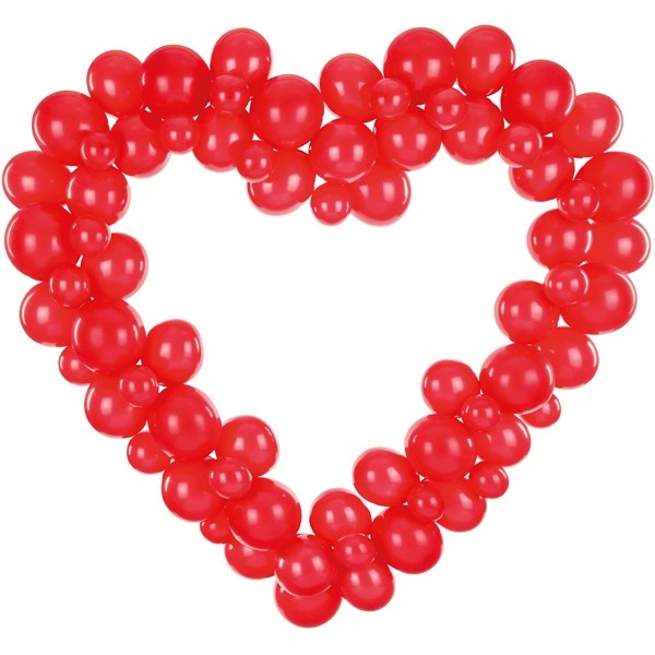 Love party – Srdce červené s rámem 160 cm