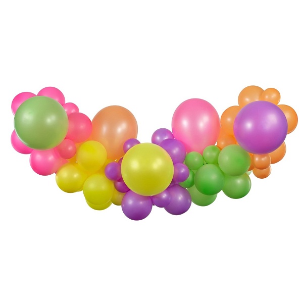 Set balónků na balónkovou girlandu Fluorescentní 65 ks