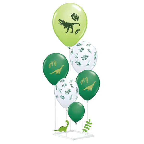 Set balónků se stojanem Dino 6 ks
