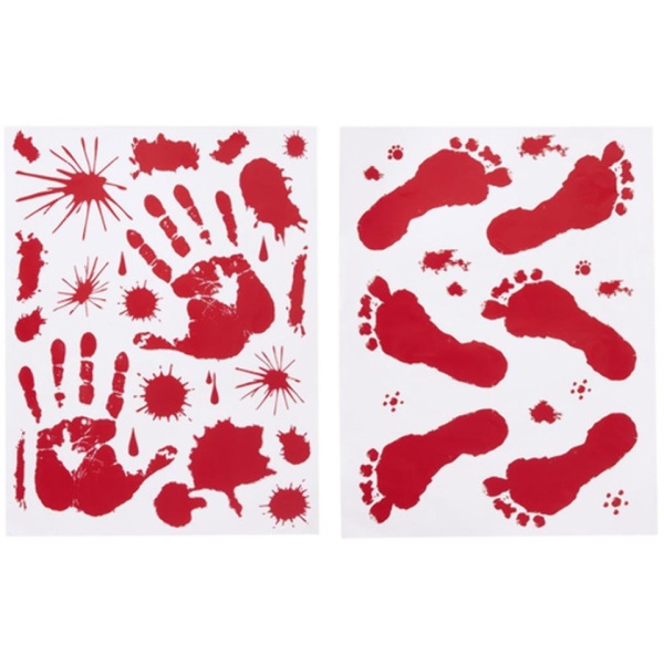 Set samolepek na podlahu a okna Krvav skvrny a stopy