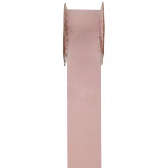 Levně Stuha krepová textilie pudrově růžová 4 cm/5 m