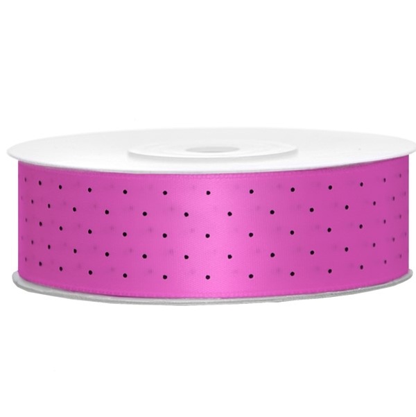 Stuha puntík 25mm/25m magenta