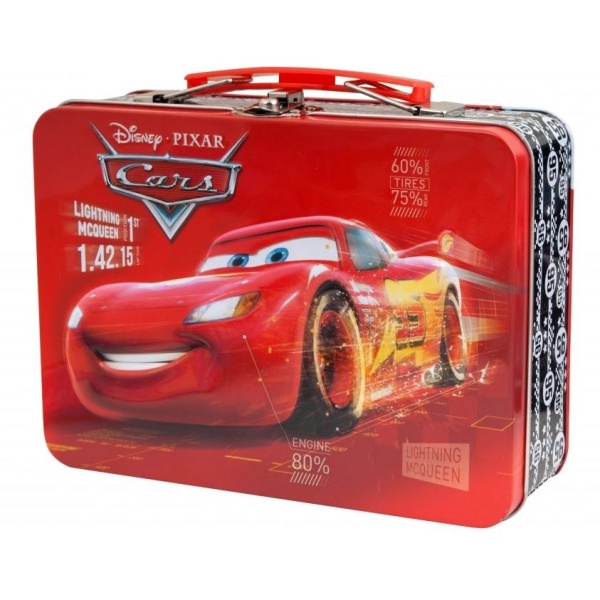 Cars party - Svačinový kufřík kovový s cukrovinkami