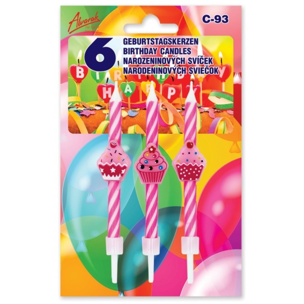 Sweet party - Svíčky dortové Cupcakes 6 ks