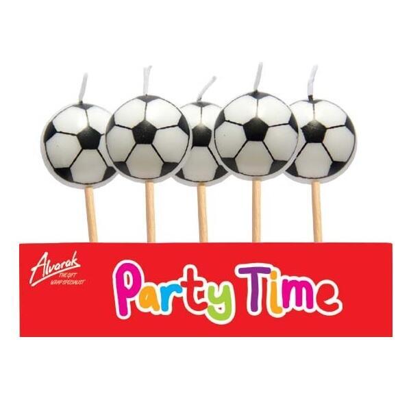 Fotbalová party - Svíčky dortové Fotbal 5 ks