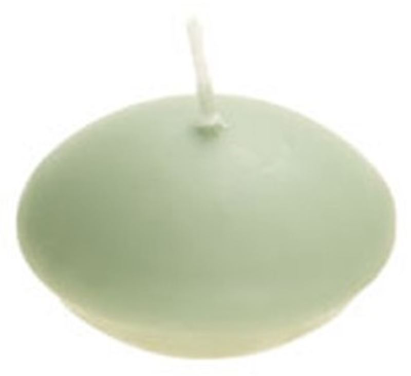 Svíčky plovoucí šalvějově zelené 4,7 cm 6 ks