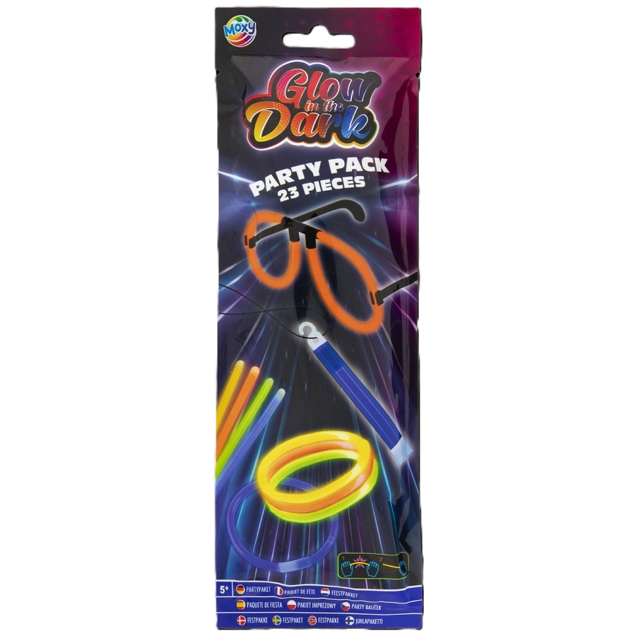 Svítící fluorescenční party sada 23ks (brýle)
