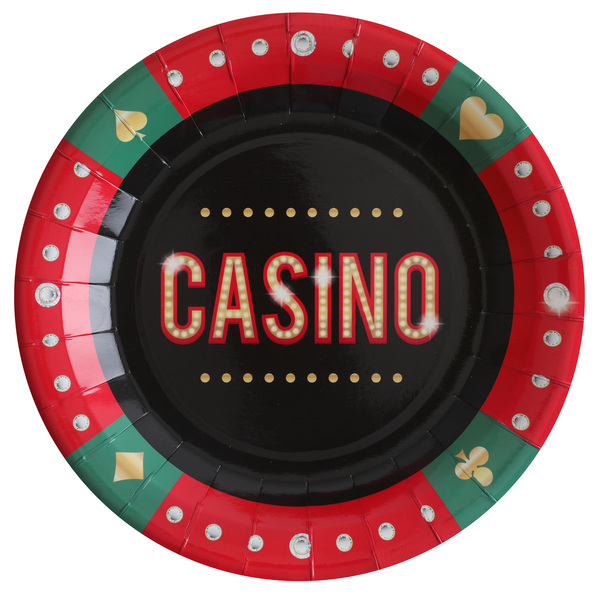 Casino party - Talíře papírové 10 ks