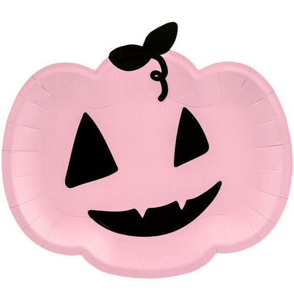 Halloween Happy party - Talíře dýně růžové 25 x 22 cm 6 ks