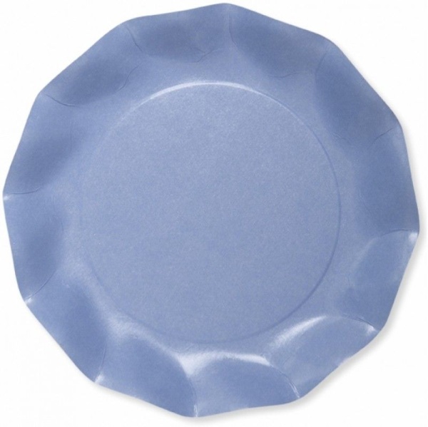 Papierové tanieričky ECO modré 27 cm 8 ks