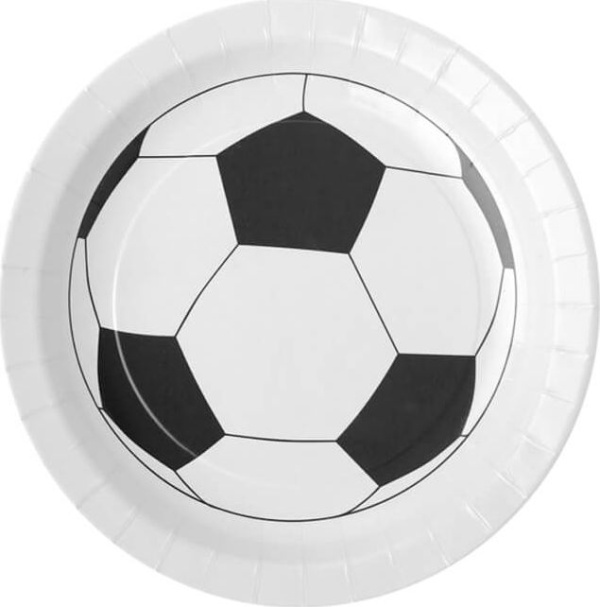 Fotbalová party - Talíře papírové Fotbalový míč 22,5 cm 10ks