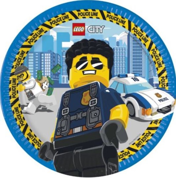Levně Lego City - Talířky papírové 23 cm 8 ks