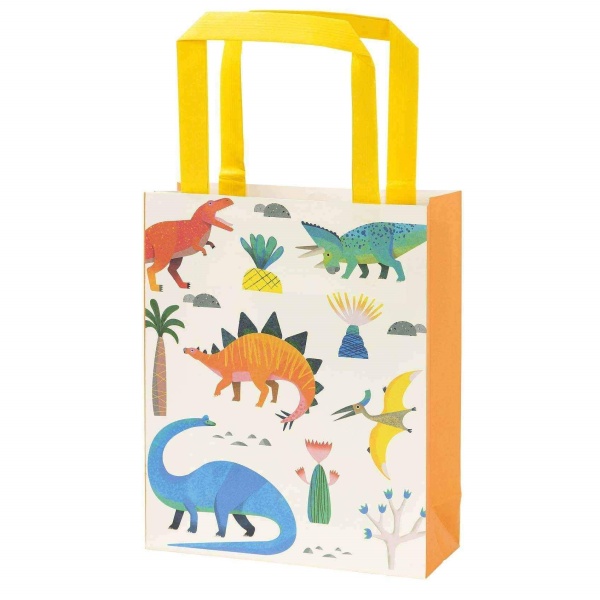 Dino party color – tašky dárkové 15,5 x 28 cm 8 ks
