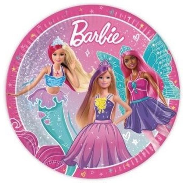 Talíře papírové Barbie Fantasy 23 cm 8 ks