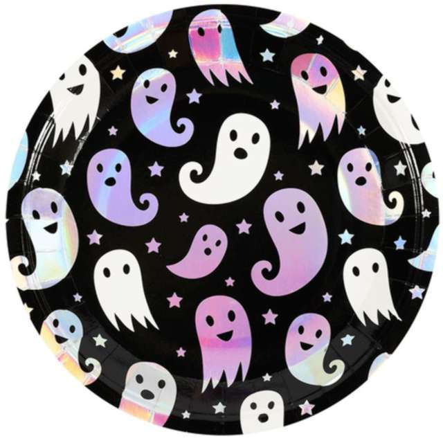 Halloween Boo - Talíře papírové Duchové 23 cm 8 ks
