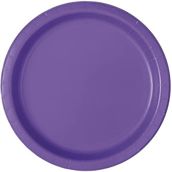 Levně Talíře papírové Neon Purple 23 cm 8 ks