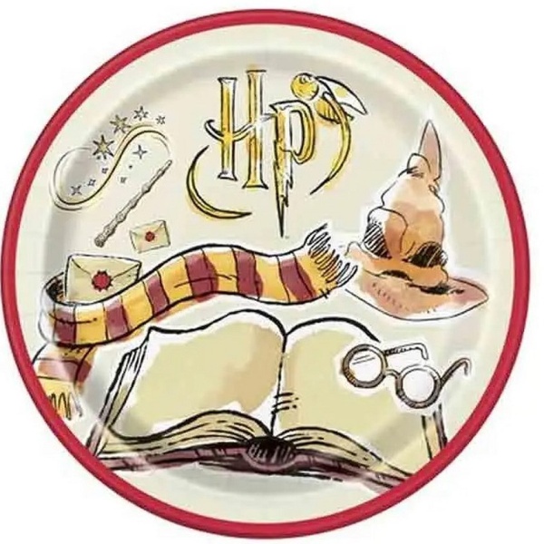 Harry Potter - talířky papírové 23 cm, 8 ks