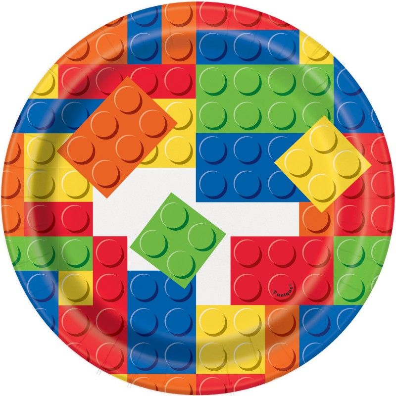Levně Talířky papírové Lego 18 cm 8 ks