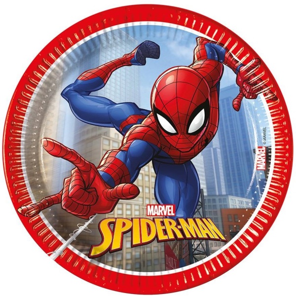 Spiderman Crime Fighter - Talířky papírové 8 ks - 20 cm
