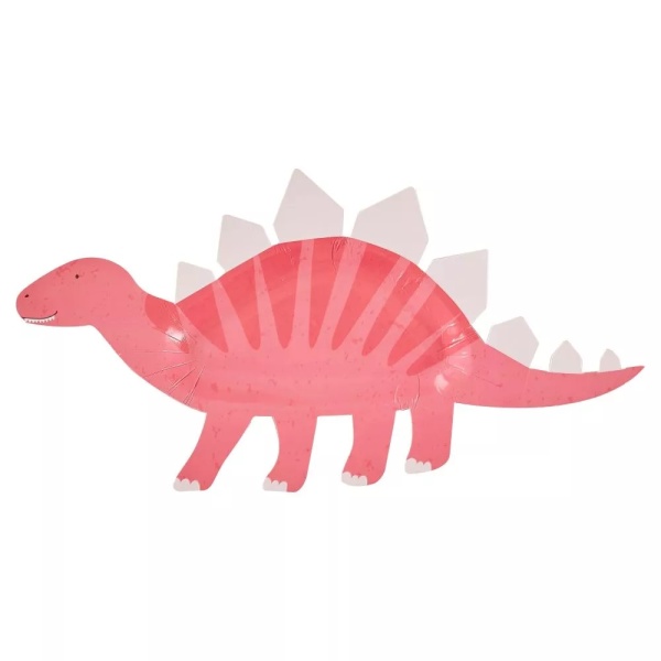 Talířky pink Dino 8 ks - ECO