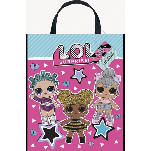 LOL Surprise party - Taška dárková velká, pevná 33 x 28 cm
