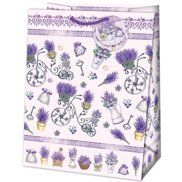 Taška dárková Jumbo Levandule 44,5 x 33 x 13,7 cm