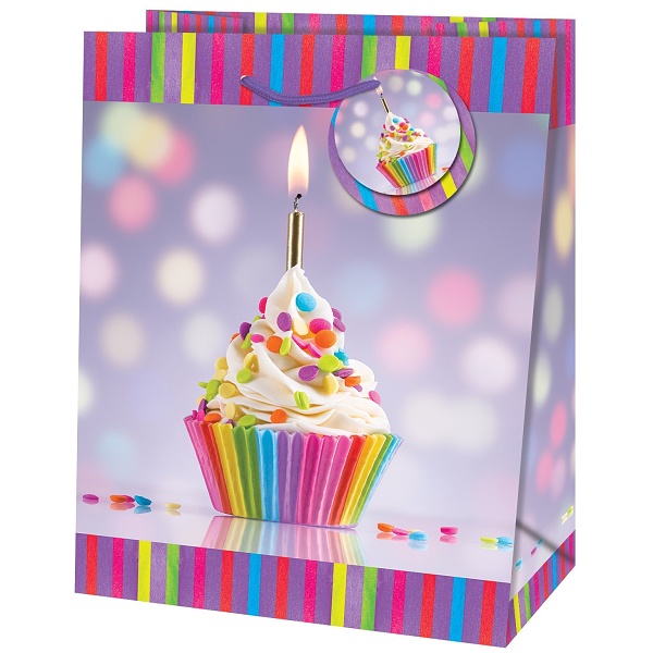 Levně Taška dárková Malá Cupcake 19 x 10,2 x 23 cm