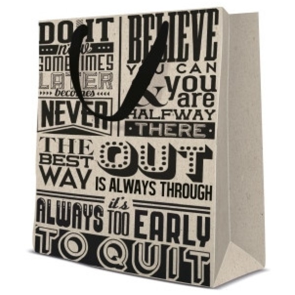 Tašky dárkové Motivační citáty 20x10x25 cm