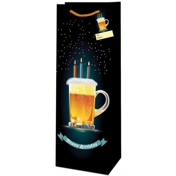 Levně Beer party - Taška dárková na láhev Pivo 36 x 12,6 x 8,9 cm