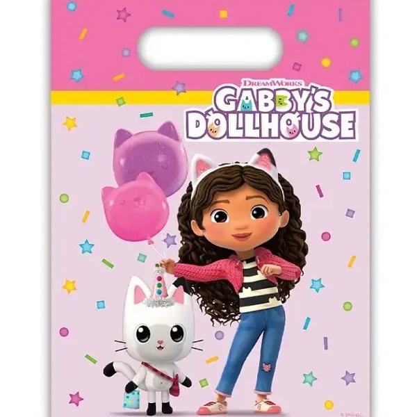 Tašky igelitové Gabby's Dollhouse 6 ks