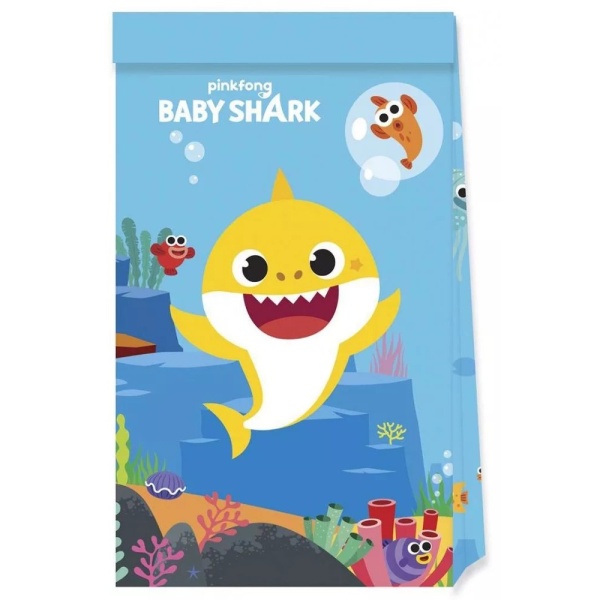 Tašky papirové Baby Shark 4 ks