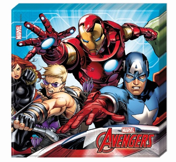 Levně Avengers Ubrousky 33 x 33 cm 20 ks