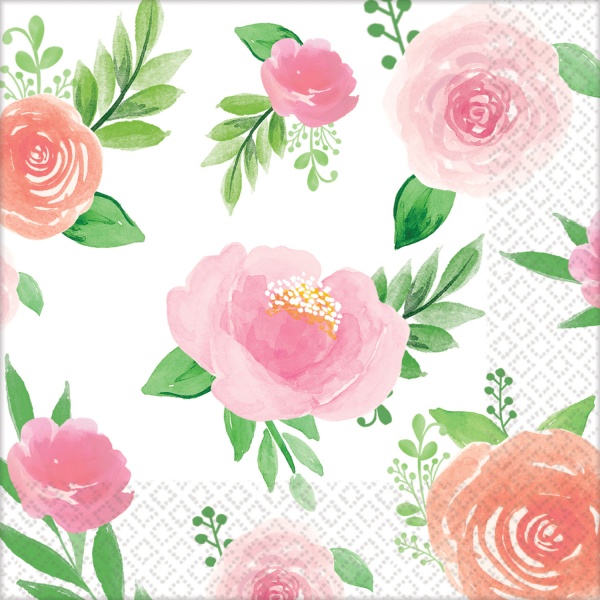 Levně Floral Sweet Baby Girl - Ubrousky 25 x 25 cm 16 ks