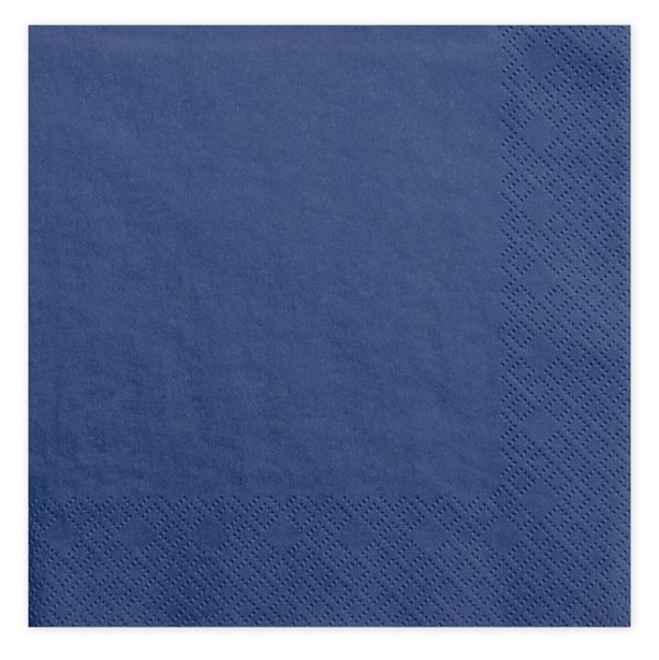 UBROUSKY papírové 3vrstvé Navy blue 33x33cm 20ks