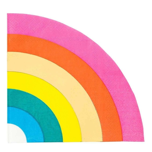 Rainbow party - Ubrousky papírové Duha 29 x 29 cm 16 ks